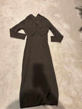 Dark grey/dark brown sweater dress